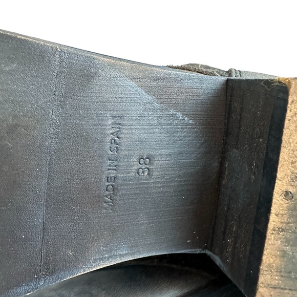 Free People Traveling Boot Suede Size 38/8 Leather Lace Up Combat Boots Gray - Picture 9 of 9